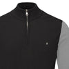 Waldorf Pin Cotton Zip Neck Sweater- Light Grey / Small-Light Grey / X-Large-Light Grey / XX-Large-Royal Blue / Small-Royal Blue / XX-Large-Cool Blue / XX-Large-Carbon Black/Light Grey / XX-Large- Oscar Jacobson Golf