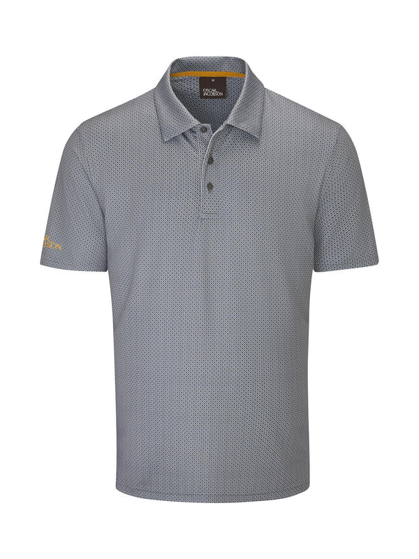 Mansfield Polo Shirt- Pewter / Small-Pewter / Medium-Pewter / Large-Pewter / X-Large-Pewter / XX-Large-Navy / Small-Navy / Medium-Navy / Large-Navy / X-Large-Navy / XX-Large- Oscar Jacobson Golf