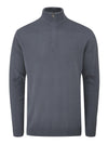 Winwood Half Zip Sweater- Navy / Small-Navy / Medium-Pewter Marl / Small-Pewter Marl / Medium-Pewter Marl / Large-Pewter Marl / X-Large-Grey Marl / Small-Grey Marl / Medium-Grey Marl / Large-Grey Marl / X-Large- Oscar Jacobson Golf