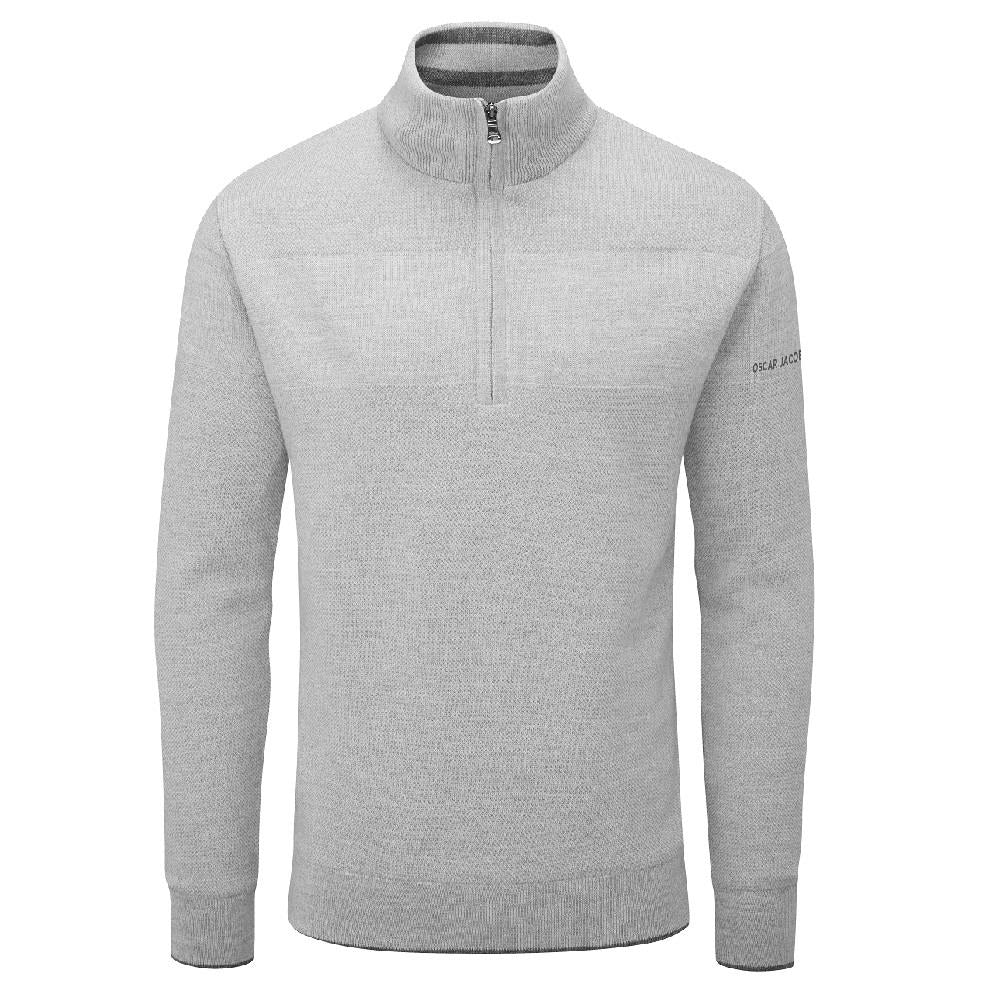 Anders Merino Wool Lined Sweater  - Grey Marl / Small  - Oscar Jacobson Golf