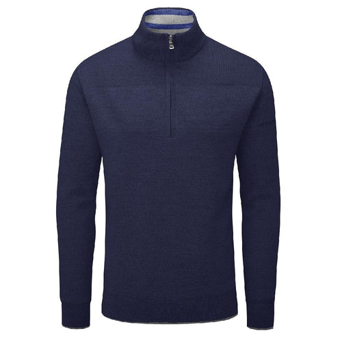 Anders Merino Wool Lined Sweater  - Navy / Small  - Oscar Jacobson Golf