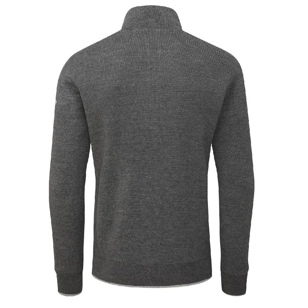 Anders Merino Wool Lined Sweater- Pewter Marl / Small- Oscar Jacobson Golf