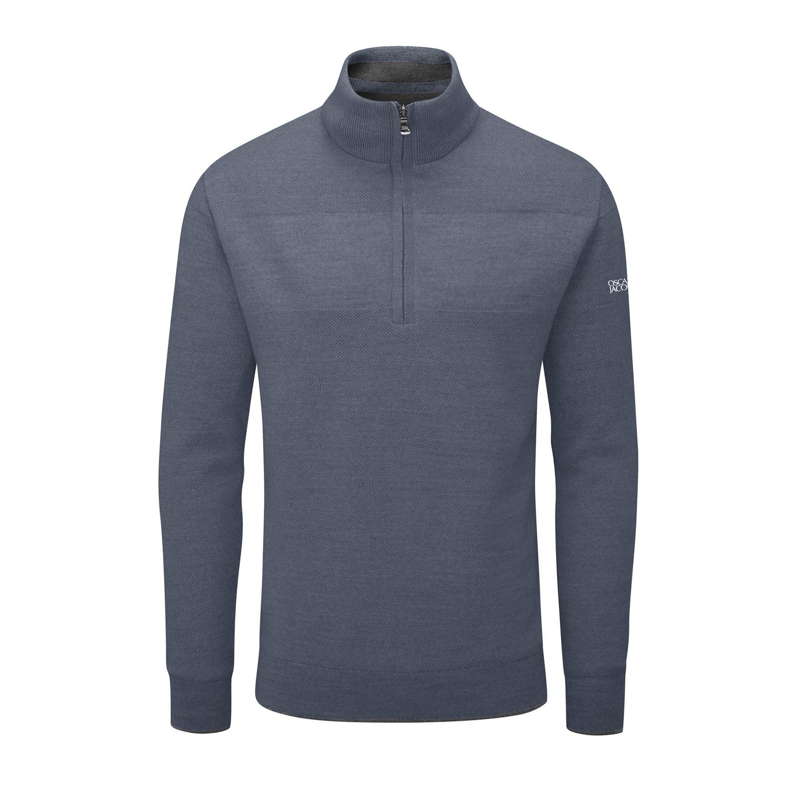 Anders Merino Wool Lined Sweater  - China Blue / Small  - Oscar Jacobson Golf