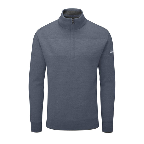 Anders Merino Wool Lined Sweater  - China Blue / Small  - Oscar Jacobson Golf