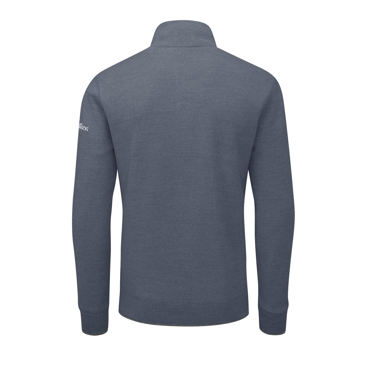 Anders Merino Wool Lined Sweater  - Pewter Marl / Small  - Oscar Jacobson Golf
