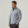 Anders Merino Wool Lined Sweater- Pewter Marl / Small- Oscar Jacobson Golf