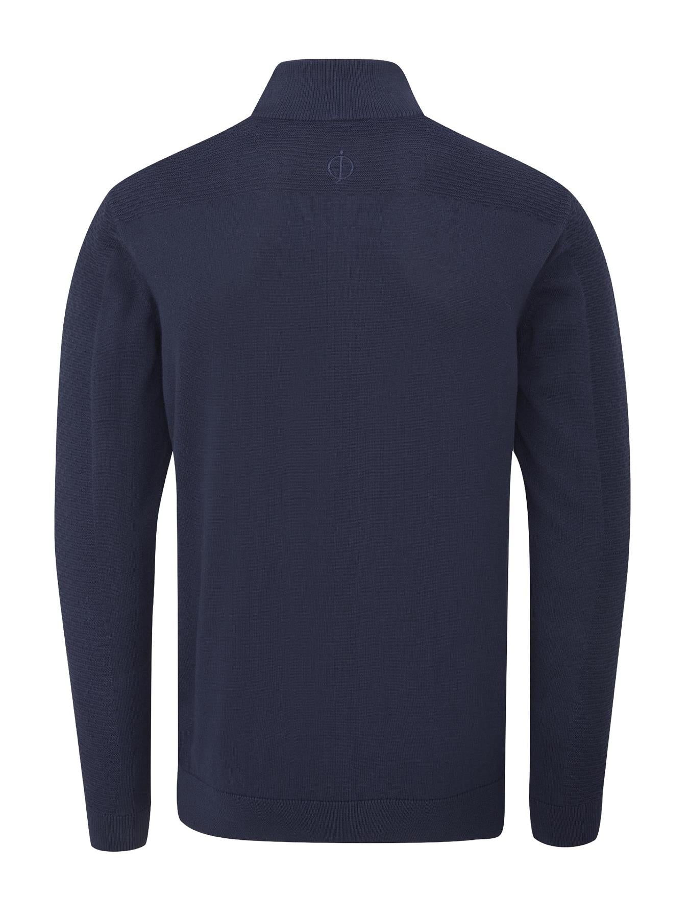 Winwood Half Zip Sweater  - Navy / Small  - Oscar Jacobson Golf