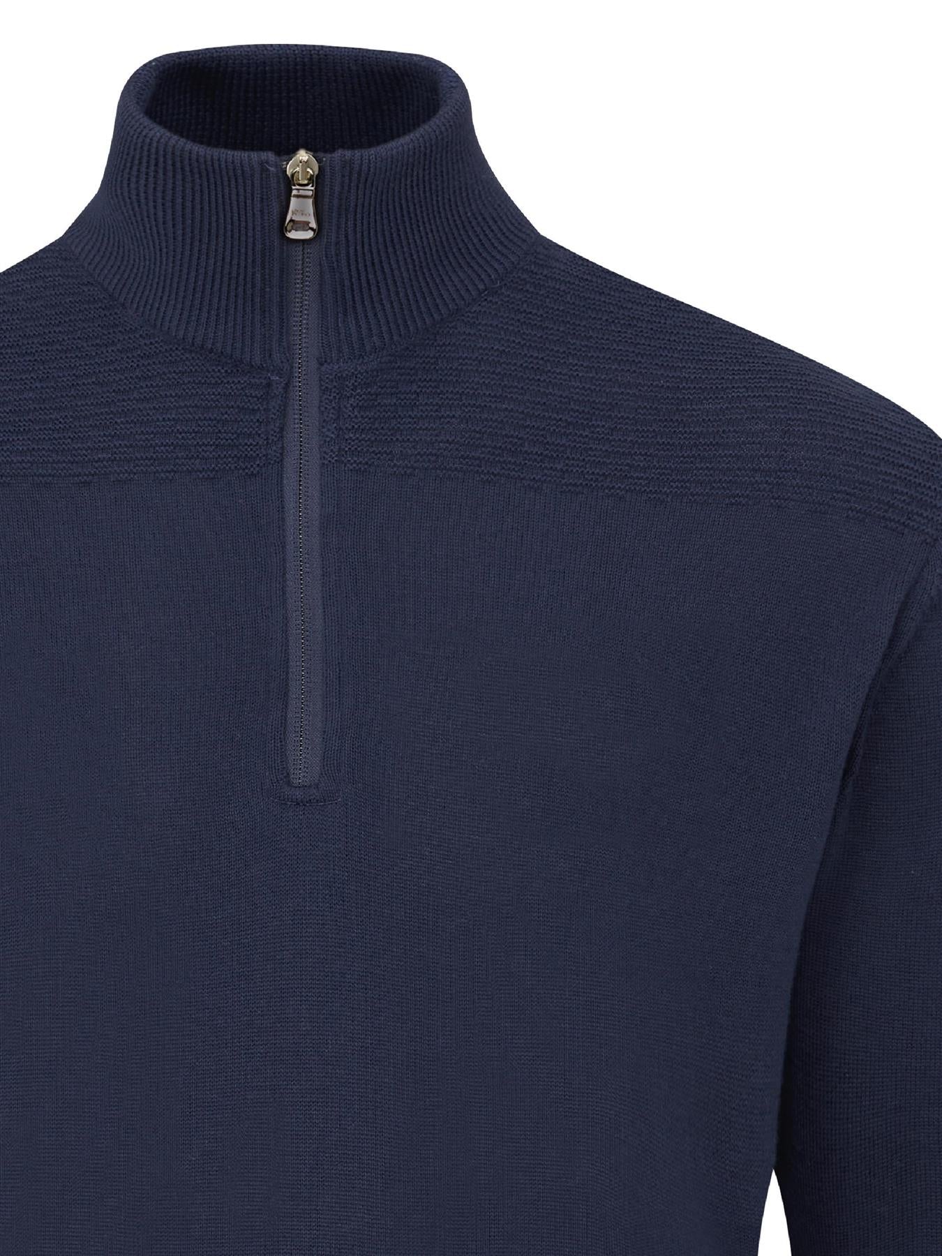 Winwood Half Zip Sweater  - Navy / Small  - Oscar Jacobson Golf